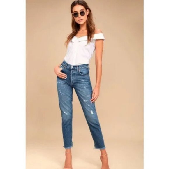 AGOLDE Jamie High Rise Straight Jeans Sz 28 - Picture 9 of 9